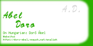 abel doro business card